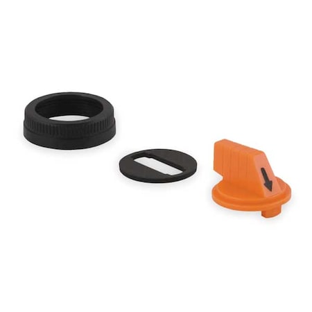 Schneider Electric Selector Switch Knob, Lever, Orange, 30mm 9001S11