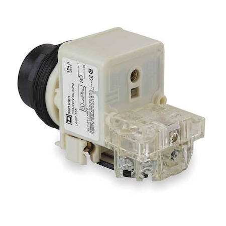 Schneider Electric Push to Test Pilot Light, Clear, Incand 9001SKT38