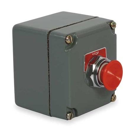 Schneider Electric Push Bttn Cntrl Statn, 1NO/1NC, Mshrm Head 9001KYK14