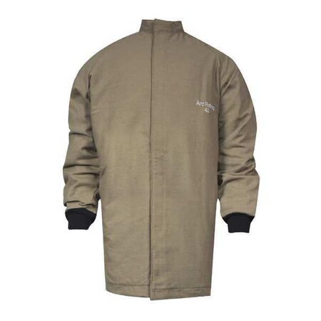 National Safety Apparel Flame-Resistant Jacket, Khaki, 2XL C04LIQT402X32