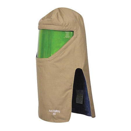 National Safety Apparel Arc Flash Hood, Khaki, Universal, HRC 4 H65LIQTHH40