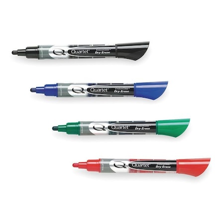 Quartet Dry Erase Marker Set, Bullet Tip, Assorted, PK4 5001-1MA