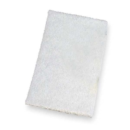 TOUGH GUY Scouring Pad, 6"L, 9"W, Nylon, White, PK20 2NTG7