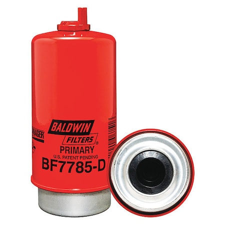 Baldwin Filters Fuel Filter, 7-5/8 x 3-9/32 x 7-5/8 In BF7785D