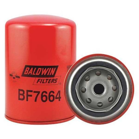 Baldwin Filters Fuel Filter, 5-3/8 x 3-11/16 x 5-3/8 In BF7664