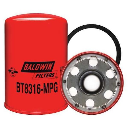Baldwin Filters Transmission Filter, 3-11/16 x 5-9/16 In BT8316MPG