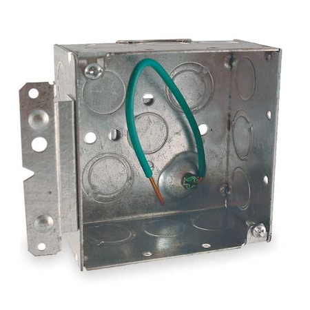 Raco Electrical Box, 30.3 cu in, Square Box Type, 2 Gangs, Galvanized Steel, Square Shape 232H