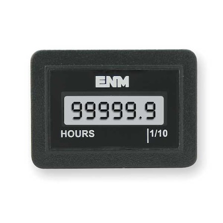 Enm Hour Meter, LCD, Flush Mount, LCD, 6 Digit T1141BB