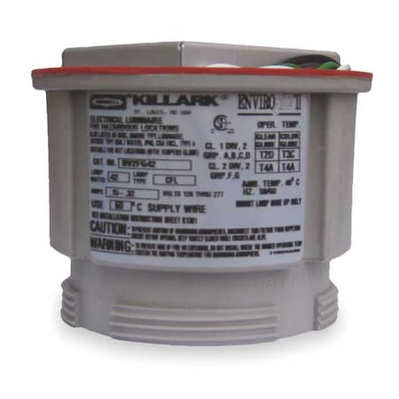 Hubbell Killark CFLightFixt, 120-277V AC, 26W, 6"L, 5"W, 4"H NV2FG26