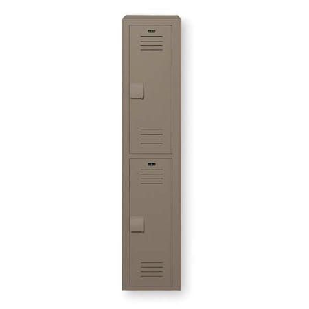Bradley Wardrobe Locker,  12 in W,  18 in D,  72 in H,  (1) Wide,  (2) Openings,  Toffee LK1218722HV-247