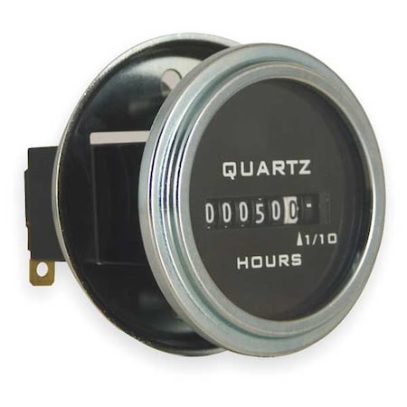 Trumeter Hour Meter, Electrical, Round, 10-80VDC 732-0013
