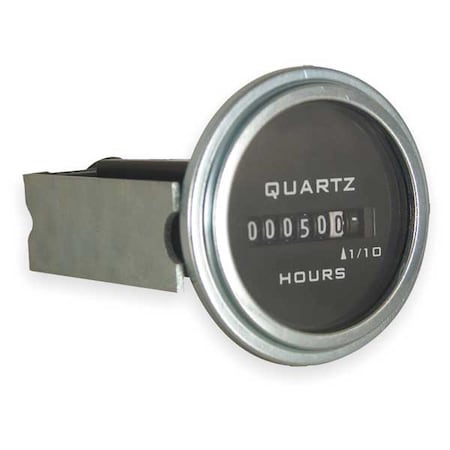 Trumeter Hour Meter, Electrical, Round, 10-80VDC 732-0023