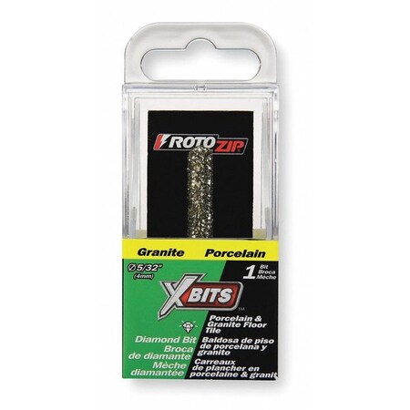 Rotozip Floor Tile X Bit, Diamond Grit, 1/4 In Dia XB-FT1