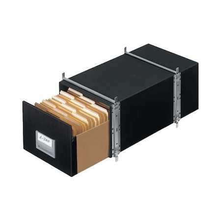Bankers Box File Box, Steel, 12 in W, 24 in D, 10 1/2 in H, Black 00511