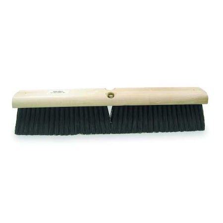 Tough Guy 18 in Sweep Face Push Broom Head, Soft, Synthetic, Black 2PYV4