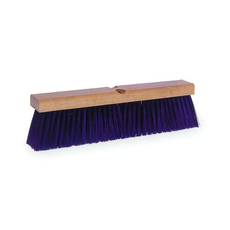 Tough Guy 24 in Sweep Face Push Broom Head, Medium, Maroon 2PYV6