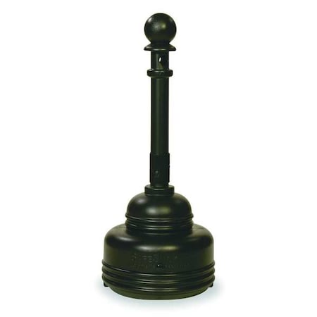 Eagle Mfg Cigarette Receptacle, 1-1/4 gal., Black 1206BLACK