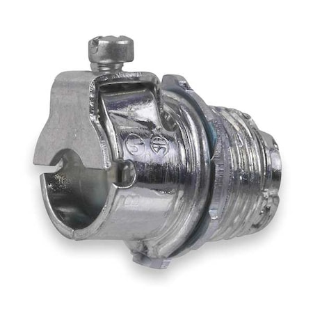 Abb Conduit Fitting Grounding Connector, 3/8 in, Threaded, Steel, Plain, Silver 300-TB