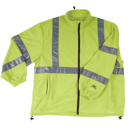 Jacket, Safety, Type 3, Lime, Fleece, 3XXL