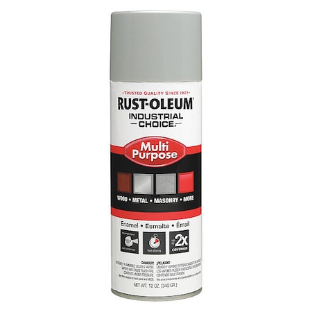 Rust-Oleum Spray Paint, ANSI 70 Light Gray, Gloss, 12 oz. 214647