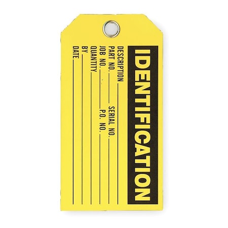 Zoro Select Production Status Tag, Cleaning and Maintenance, Polyester, 3 in H x 5 3/4 in W, Yellow, Rectangle 2RMV1
