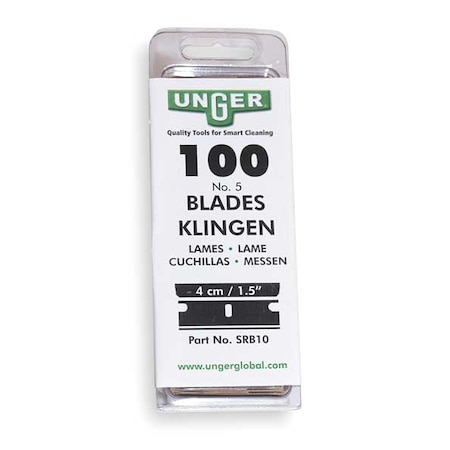 Unger Replacement Blade, 1-1/2 In. L, PK100 SRB10