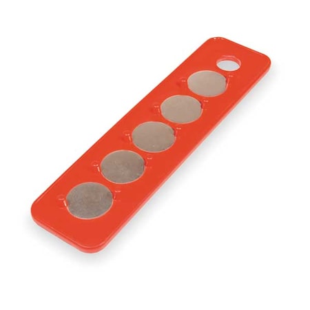 Magclip 1/4 In. Drive 2-1/4 In. x 9 In. Red Magnetic Socket Holder Strip, MagClip 72401
