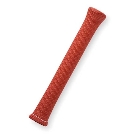 Techflex Braided Cable Sleeve, 3/4 in Inside Dia., 0.82 in Max Bundle Dia., 7-1/2 in, Fiberglass, Red UUN7.50RD