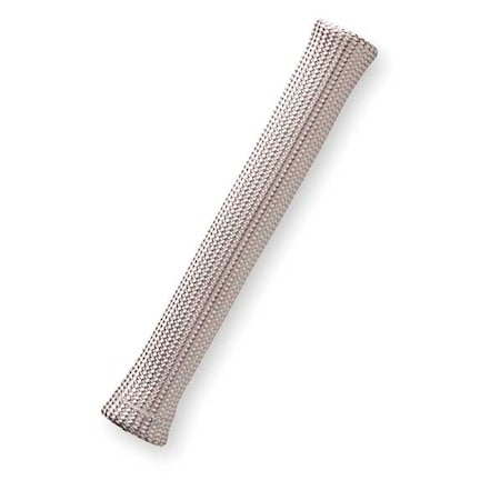Techflex Braided Cable Sleeve, 3/4 in Inside Dia., 0.82 in Max Bundle Dia., 7-1/2 in, Fiberglass, Off White UUN7.50NT