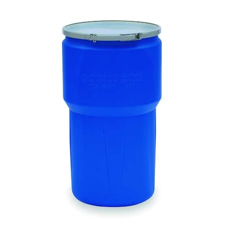 Eagle Mfg Open Head Transport Drum, Polyethylene, 14 gal, Unlined, Blue 1610MBGF