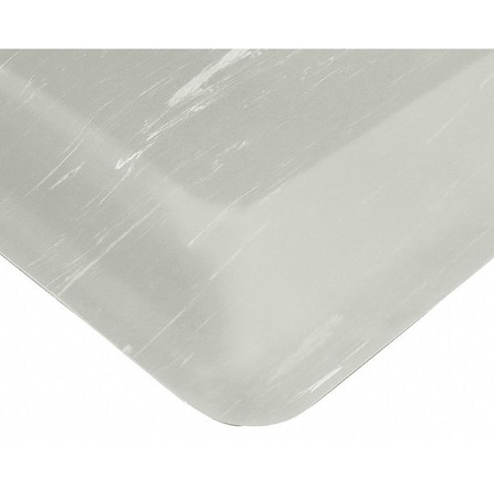 Wearwell Antifatigue Mat, 5 ft. L x 3 ft. W, 1/2" Thickness, Nitrile, Marble, Gray 420