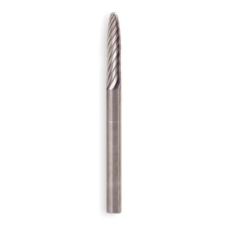 Widia Carbide Bur Aluminum Cut, Rnd Nose, 3/8 M40545