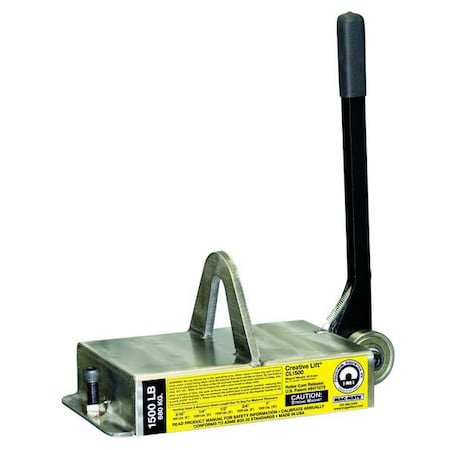 Mag-Mate Lifting Magnet, 1500 lb Cap, 14-3/4 In OAL CL1500