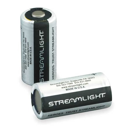 Streamlight Lithium Battery, CR123A 3V DC 6 PK 85180