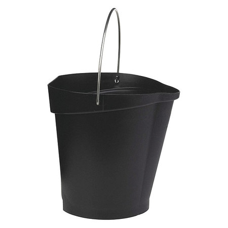 VIKAN 3 gal. Round Hygienic Bucket, 12-3/4" H, 12 4/5 in Dia, Black, Polypropylene 56869