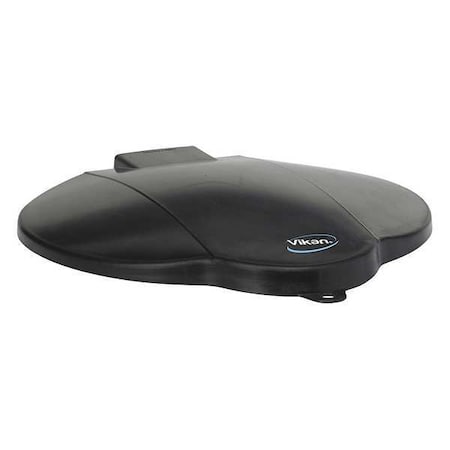 Vikan Round Pail Lid, 12 1/4 in Dia, Black, Polypropylene 56879