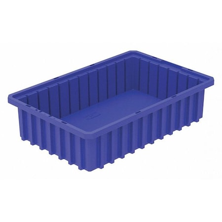 Akro-Mils Industrial Grade Polymer, Divider Box, Blue, 16 1/2 in L, 4 in H 33164BLUE