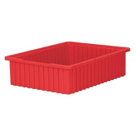 Akro-Mils Industrial Grade Polymer, Divider Box, Red, 22 3/8 in L, 6 in H 33226RED