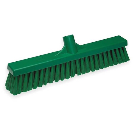 Vikan 16 in Sweep Face Broom Head, Medium, Synthetic, Green 31792