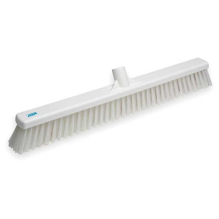 Vikan 24 in Sweep Face Broom Head, Soft/Stiff Combination, Synthetic, White 31945