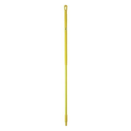 Vikan 59" Color Coded Handle, 1 1/4 in Dia, Yellow, Fiberglass 29386