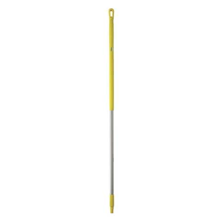 Vikan 59" Color Coded Handle, 1 1/4 in Dia, Yellow, Aluminum 29376