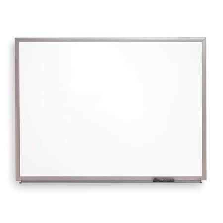 Quartet Dry Erase Board, Melamine, 48 in, 72 in, Aluminum Frame, White, Gloss S537-24