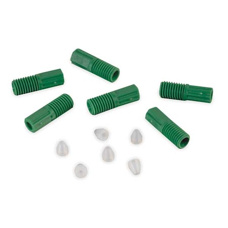 Justrite HPLC Hard Wall Tubing, Resin, Green, 1/4 in Dia. 28189