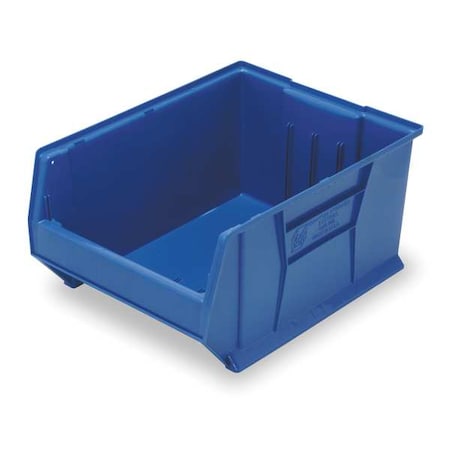 Quantum Storage Systems Storage Bin, Polypropylene/Polyethylene, Blue, 12 in H, 18 1/4 in W, 23 7/8 in L QUS955BL