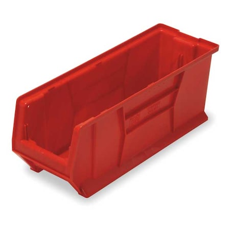 Quantum Storage Systems Storage Bin, Polypropylene/Polyethylene, Red, 9 in H, 8 1/4 in W, 23 7/8 in L QUS951RD