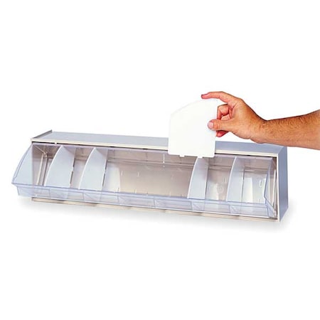 Quantum Storage Systems Tip Out Bins, Dividable, W 23 5/8, Ivory QTB412IV
