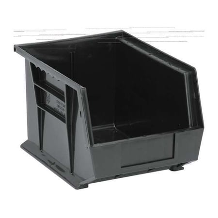 Quantum Storage Systems Hang & Stack Storage Bin, Carbon Filled Copolymer Polypropylene, Black, 7 in H, 8 1/4 in W QUS239CO