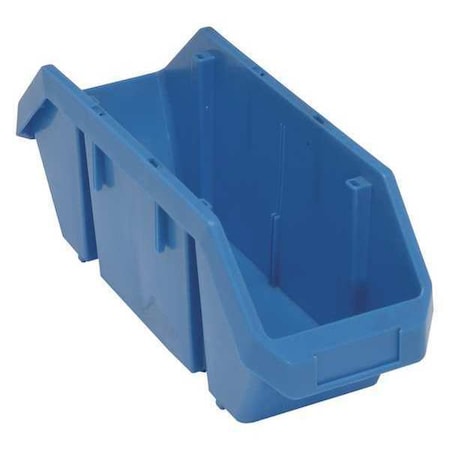 Quantum Storage Systems Hang & Stack Storage Bin, Plastic, Blue, 7 in H, 6 5/8 in W, 18 1/2 in L QP1867BL