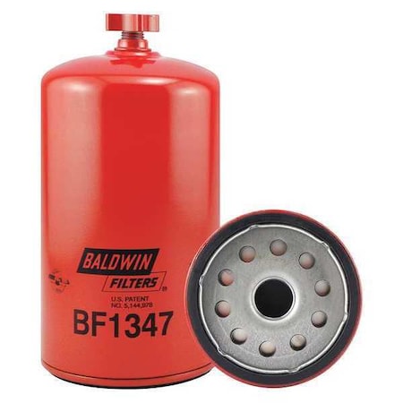 BALDWIN FILTERS Fuel Filter, 8-9/32 x 4-1/4 x 8-9/32 In BF1347
